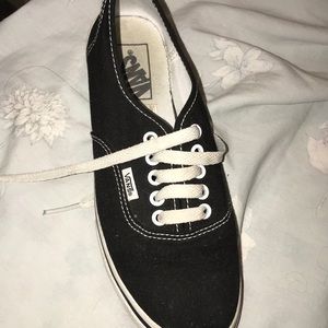 Black and white vans
